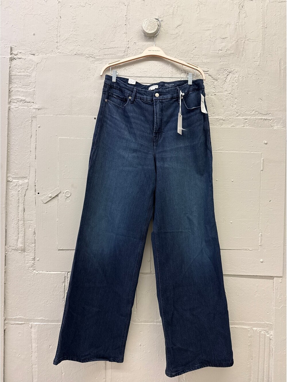 NWT Good American Good Skate High-Rise Wide Leg Jeans Indigo